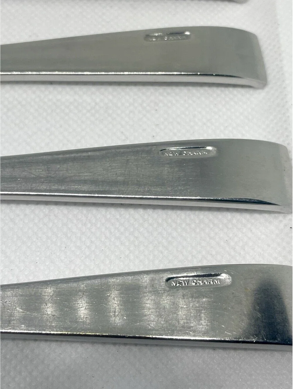 (5) Lyon New Charm Stainless Salad Fork Lot ~ 7”